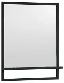 B-Stone Metal zwarte spiegel met planchet 55x70cm