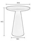 White Label Living Ringar Bijzettafel - M - Ivory