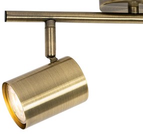 Moderne Spot / Opbouwspot / Plafondspot brons kantelbaar 2-lichts - Jeana Modern, Industriele / Industrie / Industrial GU10 Binnenverlichting Lamp