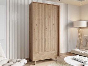 Kledingkast Comfivo Romtori, Artisan eiken, 180x92x40cm, 58.9 kg, Kledingkast deuren: Met scharnieren