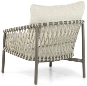 Stoel en Bank Loungeset 5 personen Aluminium/rope Taupe  4 Seasons Outdoor Allora/Salerno