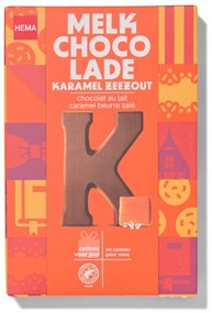 HEMA Chocoladeletter Melk Karamel Zeezout K 135gram