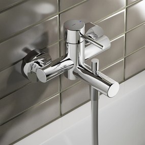 Hotbath Buddy/ Laddy Opbouw Badkraan Geborsteld Nikkel B030