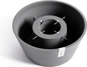 Ecopots kerstboomvoet XL - grijs - geschikt voor bomen tot 300 cm - met waterreservoir