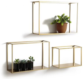 Set van 3 wandrekken in metaal en ijzer, Hiba