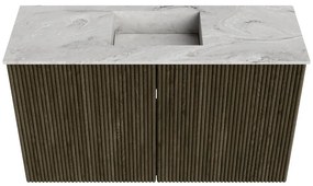 Mondiaz Joya DLux 70cm toiletmeubel shadow met wastafel faye midden 1 kraangat glace