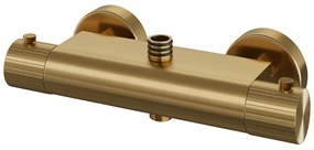 Brauer Stripe opbouw regendouche met 25cm hoofddouche en 3 standen handdouche messing geborsteld PVD