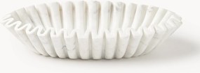 Handgemaakte ovale decoratieve schaal Santorini van marmer, B 35 cm