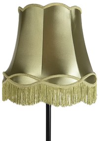 Retro vloerlamp zwart met Granny kap groen 45 cm - Simplo Landelijk / Rustiek E27 cilinder / rond rond Binnenverlichting Lamp