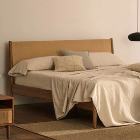 Kave Home Elan Tweepersoons Bed Walnoot 160 Cm