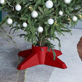 vidaXL Kerstboomstandaard 55,5x55,5x15 cm rood