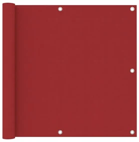 vidaXL Balkonscherm 90x500 cm oxford stof rood
