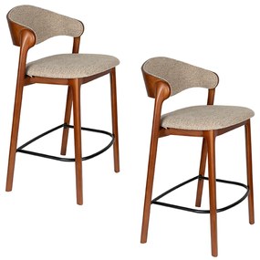 Dutchbone Babington Vintage Barkruk Walnoot