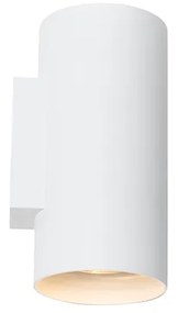 Design wandlamp wit rond 2-lichts - Sab