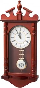 VEVOR Vintage Pendulum Clock, 600x260x95 mm, Klassieke wandklok van grenenhout en MDF met quartz-uurwerk, voor woonkamer, slaapkamer, huisdecoratie en cadeau (kersenafwerking)