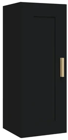 vidaXL Wandkast 35x34x90 cm bewerkt hout zwart