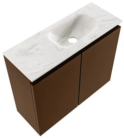 Mondiaz Ture DLux toiletmeubel 60cm rust met wastafel ostra rechts zonder kraangat