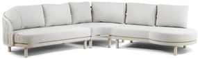 Hoek loungeset 5 personen Aluminium/rope Taupe  Santika Furniture Santika