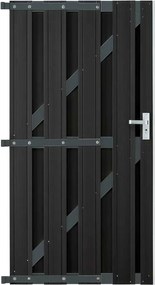 Tweedekans - Tuindeur composiet Stijl antraciet met antra alu frame incl. beslag (90 x 180 cm)