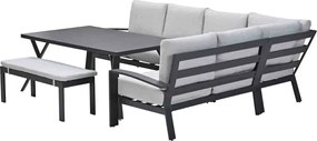 Garden Impressions Camilo lounge dining set 6-delig rechts - donker grijs