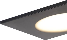 Set van 6 moderne inbouwspots zwart incl. LED 3-staps dimbaar IP65 - Simply