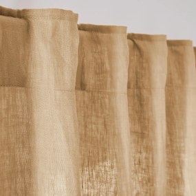 Gordijn in gewassen linnen met verdekte lussen, radiator, Onega