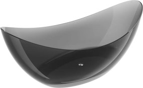 Mexen Vea zwarte vrijstaande transparante badkuip 180 x 80 cm, chroomafvoer - 58091808013