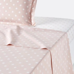 Laken in zuiver katoen met stiippenprint, Clarisse