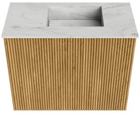 Mondiaz Joya DLux 50cm toiletmeubel oak met wastafel faye rechts 1 kraangat opalo