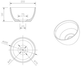 Best Design Arezzo fontein waskom 20cm grijs