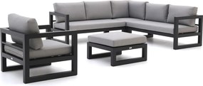 Hoek loungeset Forza  | 6 personen | Loungeset Grijs | Hoekbank Aluminium | Kees Smit Tuinmeubelen