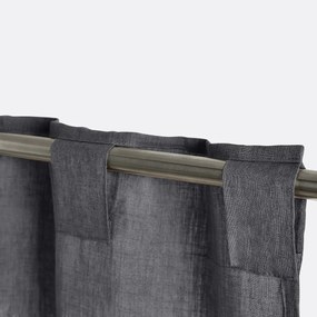 Gordijn in gewassen linnen met verdekte lussen, radiator, Onega