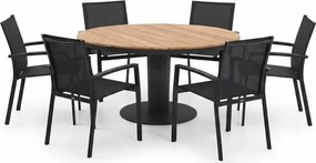 Palazzo Malaga dining tuinset 160xH75 cm 7 delig antraciet teak
