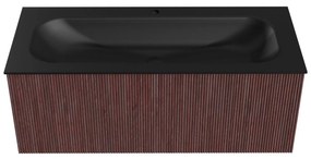 Mondiaz Kurve 110cm badmeubel ruby met 1 lade en wastafel big medium midden 1 kraangat urban