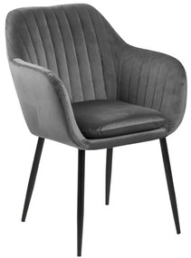 Eetkamerstoel Met Arm Grijs Velvet