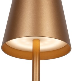 Set van 2 buiten tafellampen goud incl. LED en dimmer oplaadbaar - Janet Modern IP44 Buitenverlichting Lamp