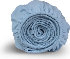 Hoeslaken flanel - 100% katoen - 90x200 - lichtblauw