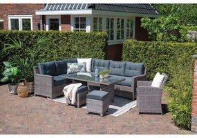Garden Impressions Jaru lounge dining set 6-delig links - luxe kussens