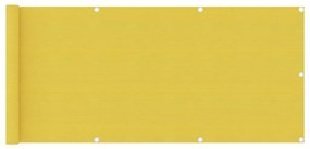 vidaXL Balkonscherm 75x500 cm HDPE geel