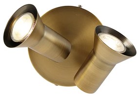 Plafondspot brons draai- en kantelbaar rond - Karin 2