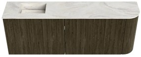 Mondiaz Joya DLux 110cm toiletmeubel ronding rechts shadow met wastafel faye links 1 kraangat ostra