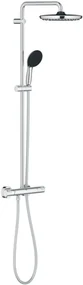 Grohe QuickFix Vitalio Start 250 regendoucheset met 3 straalsoorten en thermostaatkraan Ø25cm chroom