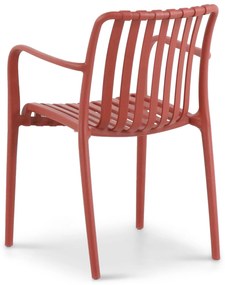Tuinset 4 personen 160 cm Kunststof Rood Domani Furniture Vento/Weston