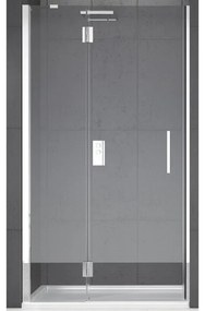 Novellini Louvre G draaideur voor nis 108/111x195cm links mat chroom/helder LOUVNG110LS-1B