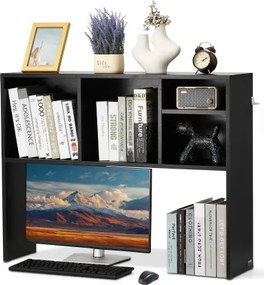 VEVOR Bureau Boekenplank 1-laags Organizer (94 x 24 x 73 cm) Tafelplanken Bureau Organizer Display Plank Gemaakt van Spaanplaat met Antislip Voetjes, voor Kantoor Slaapzaal, Zwart