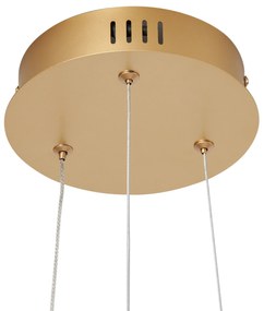 Design hanglamp goud en transparant 3-staps dimbaar - Scacrylic