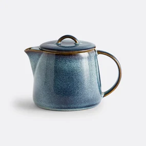 Theepot in reactief geglazuurd aardewerk, Onda