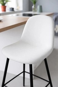 Zwarte Teok stoffen kruk