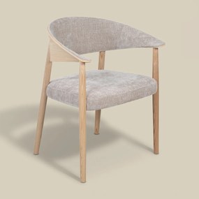 Eiken Eetkamerstoel Gebogen Hout