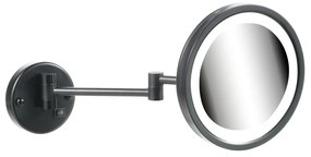 Geesa Mirror scheerspiegel LED-verlichting 2-armig 3x vergrotend ø 215 mm zwart